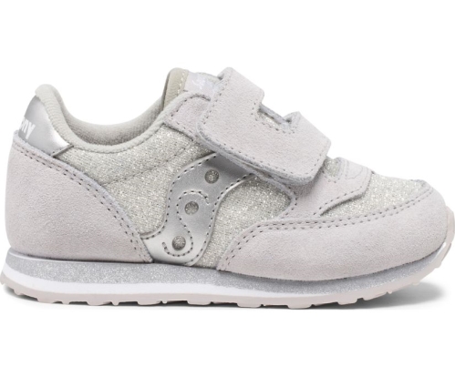 Tenis Saucony Big Kids Jazz Hook & Loop Niños Zapatillas Plateadas Metallic México MX-385-UW